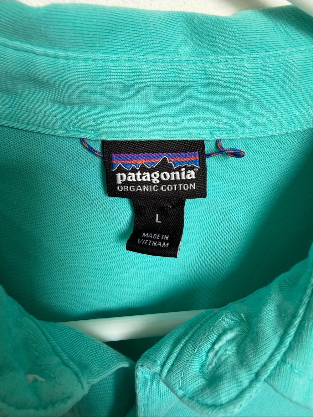 Patagonia Men's Teal Polo Shirt with Subtle Logo - Picture 2 of 5